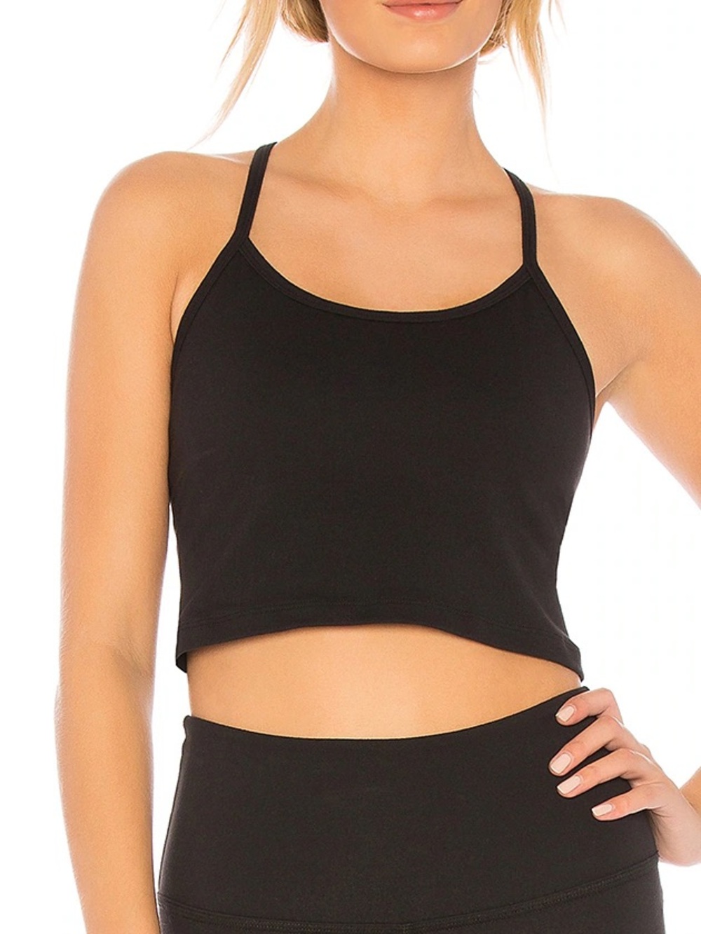 BEYOND YOGA
Slim Racerback Cropped Tank - Black - Small